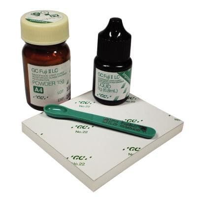 GC Fuji II LC Improved Glass Ionomer Restorative, Shade A4, 1:1 Package, 15g Powder/6.8ml Liquid thumbnail 7