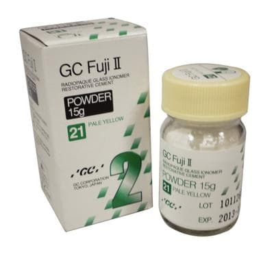 GC Fuji II Glass Ionomer Restorative Powder Refill, Shade #21 Pale Yellow, 15 g, 000095 thumbnail 21