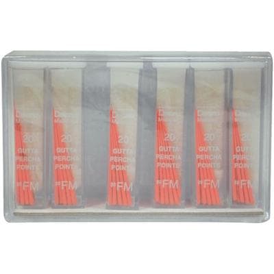 Dentsply Maillefer Gutta Percha Points, Fine-Medium, Hand Rolled, Color Coded, 20 Points/Vial, 6 Vials/Box, 670924 thumbnail 2