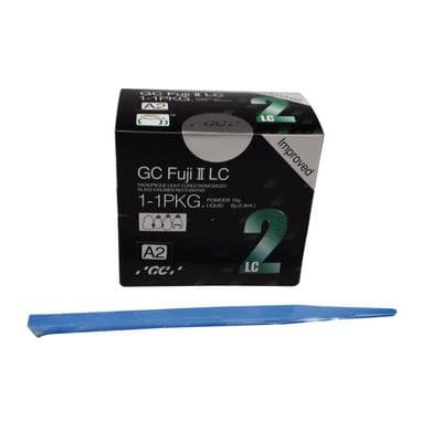 GC Fuji II LC Improved Light-Cure Resin-Reinforced Glass Ionomer Restorative, 1:1 Package, Shade A2, 15 g Powder / 6.8 ml Liquid, #000185 thumbnail 20
