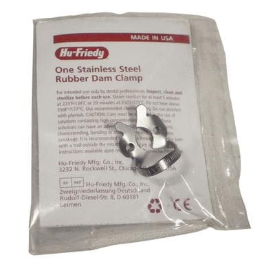 Hu-Friedy Satin Steel Rubber Dam Clamp #10, Winged, for Small Upper Left/Lower Right Molars, RDCM10 thumbnail 10