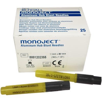 Monoject® Endodontic Blunt Cannulas, 19 Gauge x 1-1/2", Luer Lock, 25/Box, #202, 8881202355 thumbnail 13