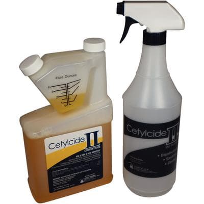 Cetylcide-II Hard Surface Disinfectant Concentrate, Lemon Scent, 32 oz (1 Quart) with 32 oz Spray Bottle, 0152 thumbnail 18