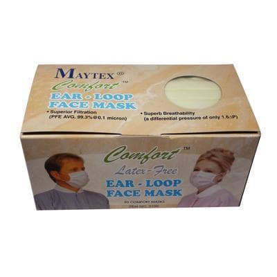 Comfort™ Earloop Procedure Masks, ASTM Level 2, Fluid-Resistant, Latex Free, Yellow, 50/Box thumbnail 2