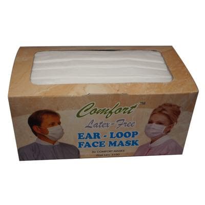 Comfort™ Earloop Procedure Mask, ASTM Level 2, Fluid-Resistant, Latex Free, White, 50/Box, 3100W thumbnail 3