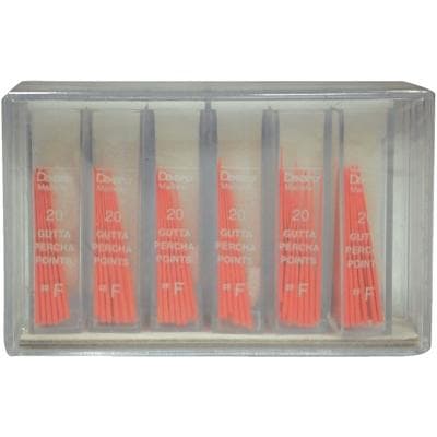 Dentsply Maillefer Gutta Percha Points, Hand Rolled, Color Coded, Fine, 20 Points/Vial, 6 Vials/Box, 670923 thumbnail 2