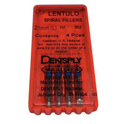 Dentsply Maillefer Lentulo Spiral Filler, #2 (Blue), 21 mm, Right Angle, Stainless Steel, 4/Pack, 671561 thumbnail 11