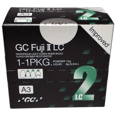 GC Fuji II LC Improved Light-Cure Resin-Reinforced Glass Ionomer Restorative, 1:1 Package, Shade A3, 15 g Powder / 6.8 ml Liquid, #000186 thumbnail 18