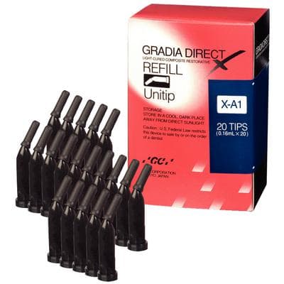 GC America Gradia Direct X Universal Composite Restorative, Unitip Refill, Shade X-A1, 0.16 mL (0.3 g), 20/Pk thumbnail 16