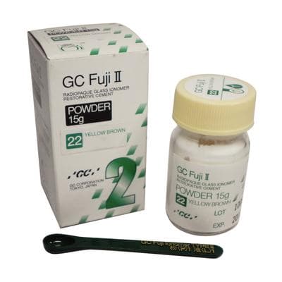 GC Fuji II Glass Ionomer Restorative Powder Refill, Shade #22 Yellow Brown, 15 g Bottle thumbnail 8