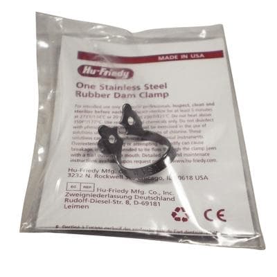 Hu-Friedy Rubber Dam Clamp #0, Satin Steel, Winged, Longer Premolars, 1/Pk, RDCM0 thumbnail 10