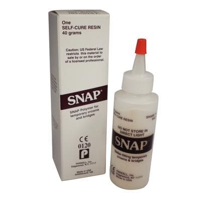 Snap Temporary Crown & Bridge Material, Acrylic Powder, Shade #77 (B3/B4), 40 g Bottle, Refill, S427 thumbnail 16