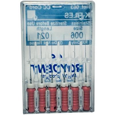 Roydent K-Type Files, Size #06 (Pink), 21mm, Stainless Steel, Pack of 6, 06321006R thumbnail 14