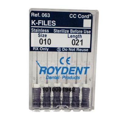 Roydent K-Files #10 (Purple), 21mm, Stainless Steel, Pack of 6, 06321010R thumbnail 13