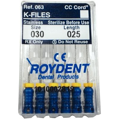 Roydent K-Type Files #30, 25mm, Pack of 6, Blue, 06325030R thumbnail 8
