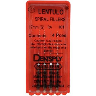 Dentsply Maillefer Lentulo Spiral Filler, 17 mm, Size 1, Red, Right Angle, 4/Pkg, 671550 thumbnail 4