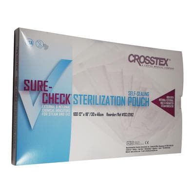 Crosstex Sure-Check Self-Sealing Sterilization Pouches, 12" x 15", 100/Box, SCL12152 thumbnail 18