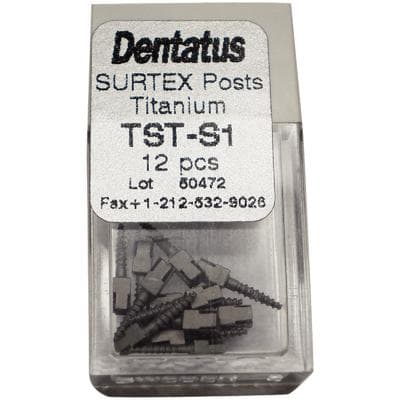 Dentatus Surtex Classic Surface-Treated Titanium Post Refill, Short, Size S1, 1.05 mm Diameter x 7.8 mm Length, 12/Pkg, TST-S1 thumbnail 7
