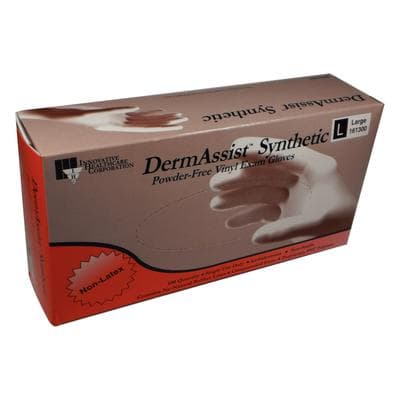 DermAssist Vinyl Exam Gloves, Powder Free, Non-Sterile, Smooth, Large, Clear, 100/Box, 10 Boxes/Case, 161300 thumbnail 6