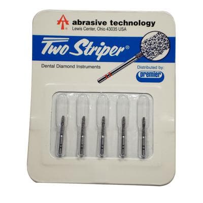 Two Striper ShortCut Diamond Bur, FGSS, Flat-End Taper, 702.8 S, Coarse, Green, 1.4 mm Major/0.9 mm Minor, 8 mm Length, 5/Pk, 2015909 thumbnail 10