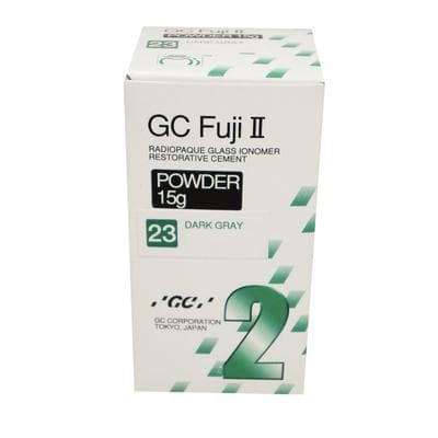 GC Fuji II Glass Ionomer Restorative Powder Refill, Shade #23 Dark Gray, 15g Bottle thumbnail 14