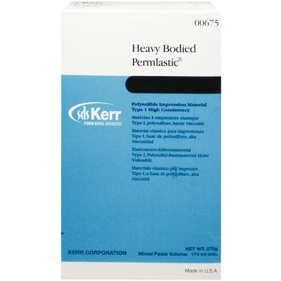 Kerr Permlastic Heavy Body Polysulfide Impression Material, Standard Package (2 x 100g Base, 1 x 70g Catalyst, Mixing Pad), #00675 thumbnail 9