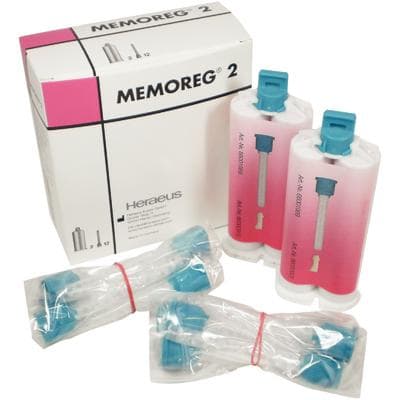 Memoreg 2 Bite Registration Material, A-Silicone, Pink, 2 x 50 mL Cartridges with Mixing Tips, 50035517 thumbnail 10