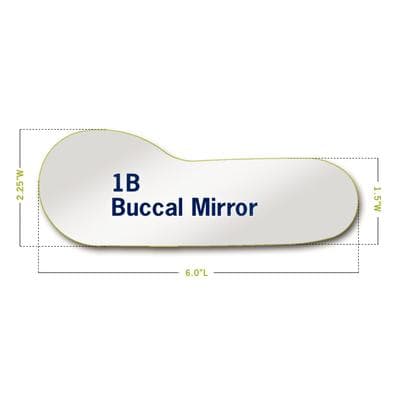 Riofoto Rhodium Intraoral Photographic Mirror, Adult, 1B Buccal, 1/Pkg, 4250-985 - Riofoto Rhodium Intraoral Photographic Mirrors, Adult - 1B Buccal - Image 1