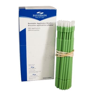 Patterson® Bendable Applicator Brushes, Fine (1.5 mm), Green, 200/Pkg - Patterson® Bendable Applicator Brushes - Green, Fine (1.5 mm), 200/Pkg - Image 1
