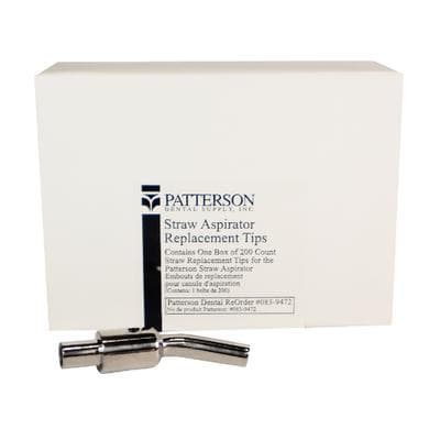 Patterson® Straw Aspirator Kit, Stainless Steel, 200 Replacement Straws, 1 Cleaning Brush, 1/Pkg - Patterson® Straw Aspirator Kit - Patterson® Straw Aspirator Kit - Image 1