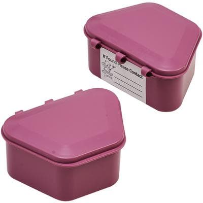Patterson® Plastic Denture Box, Mauve, 2-1/2" W x 1-3/4" D x 3-1/2" L, 12/Pkg - Patterson® Plastic Denture Box – 2-1/2” W x 1-3/4” D x 3-1/2” L, 12/Pkg - Mauve - Image 1