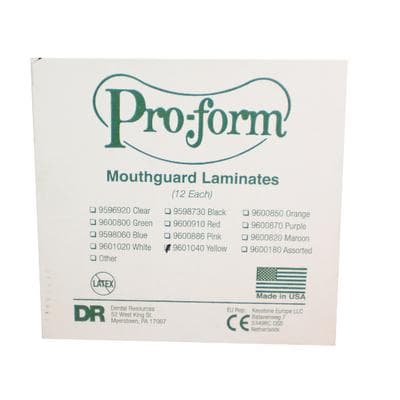 Pro-Form Mouthguard Laminates, Solid Yellow, 5" x 5", .160" (4mm), 12/Pack, 9601040 thumbnail 6