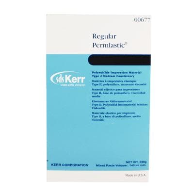 Kerr Permlastic Regular Body Polysulfide Impression Material, Standard Package, 100g Base + 130g Catalyst + Mixing Pad, #00677 thumbnail 12