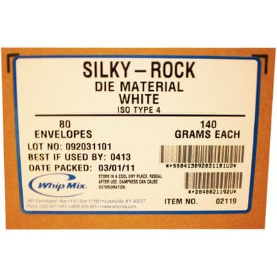 Whip Mix Silky-Rock Die Stone, Type 4, White, 140g Packets, Box of 80, #02119 thumbnail 5