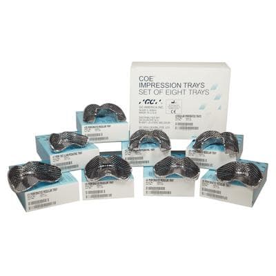 GC America COE Nickel-Plated Perforated Regular Impression Trays, Full Set of 8 (S1, S3, S4, S5, S7, S20, S21, S22), 260018 thumbnail 16