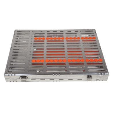 Hu-Friedy IMS Signature Series Large Cassette, 16-Instrument Capacity with Accessory Area, Orange, 8" x 1.25" x 11", IM4163 thumbnail 10