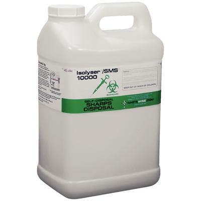 Isolyser SMS Sharps Self-Disposal Container, 10 Liter (2.7 Gallon), White, SMS10000 thumbnail 13