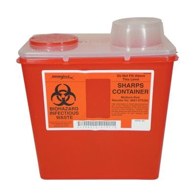 Monoject™ Sharps-A-Gator™ Sharps Container, Medium, 8 Quart, Red, Chimney Top, 8881676285 thumbnail 7