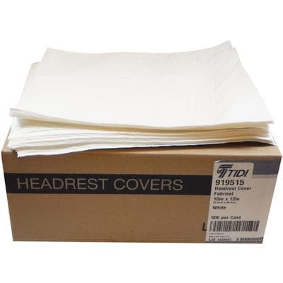 Tidi Products Fabricel Polylined Headrest Covers, 10" x 12", Chayes, White, 500/Case, 919515 thumbnail 9