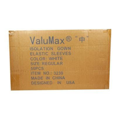 ValuMax Isolation Gowns with Elastic Cuffs, White, Non-Sterile, Latex-Free, 50/Pk, 3230W thumbnail 7