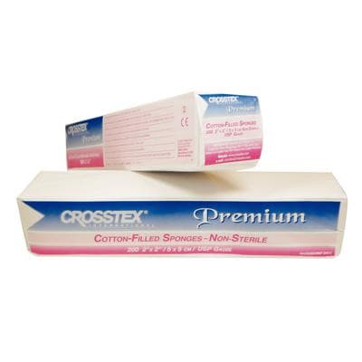 Crosstex Premium Cotton-Filled Exodontia Sponges, Non-Sterile, 8-Ply, 2" x 2", 5000/Case, ENCC thumbnail 9