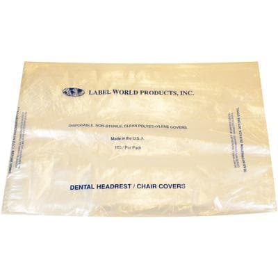 Clear Headrest Chair Covers, 12" x 5" x 20", 1000/Case thumbnail 2