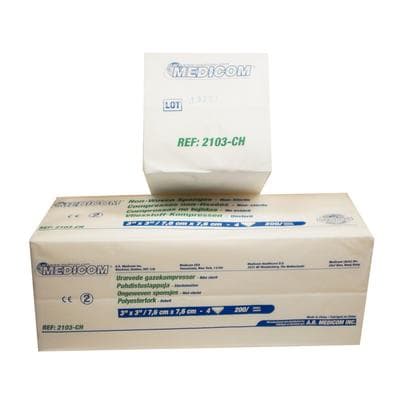 SafeBasics General Purpose Non-Woven Sponges, 3" x 3", 4-Ply, Non-Sterile, Case of 4000 (200/Sleeve, 20 Sleeves/Case), 2103-CH thumbnail 7