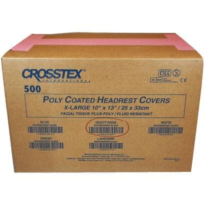 Crosstex Polycoated Headrest Covers, Extra Large, 10" x 13", Dusty Rose, 500/Pk, L3DR thumbnail 18