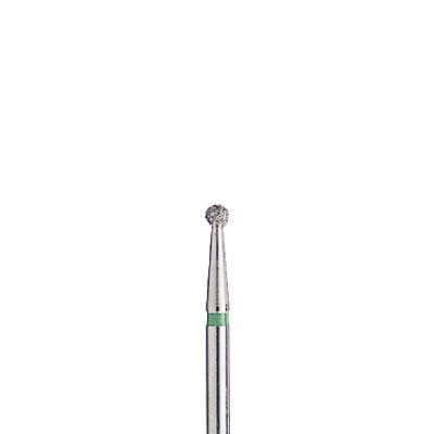 BluWhite Diamond™ Bur, FG, Round, Coarse, Green Ring, #131C, 1.6 mm Diameter, 1.1 mm Length, 5/Pkg - BluWhite Diamond™ Burs – FG, Round, 5/Pkg - Coarse, Green, # 131C, 1.6 mm Diameter, 1.1 mm Length - Image 1