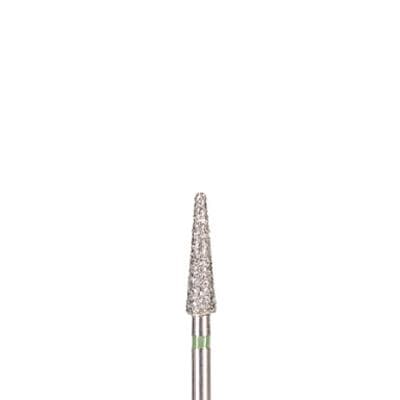 BluWhite Diamond™ Bur, FG, Regular Grit, Blue Ring, Cone Taper Flat End, #753R, 2.5 mm Diameter, 9.4 mm Length, 5/Pkg - BluWhite Diamond™ Burs – FG, Regular, Blue, Cone, Taper Flat End, 5/Pkg - # 753R, 2.5 mm Diameter, 9.4 mm Length - Image 1