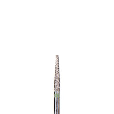 BluWhite Diamond™ Bur FG 724C, Coarse Grit, Green Ring, Cone Taper Flat End, 1.8 mm Diameter, 9.8 mm Length, 5/Pkg - BluWhite Diamond™ Burs – FG, Coarse, Green, Cone, Taper Flat End, 5/Pkg - # 724C, 1.8 mm Diameter, 9.8 mm Length - Image 1