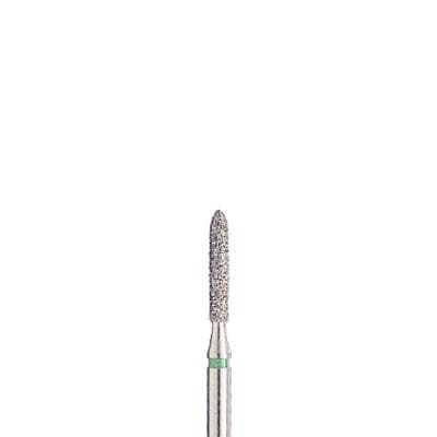 BluWhite Diamond™ Bur, FG Short Shank, Flame, Coarse, Green Ring, #252C, 1.4 mm Diameter, 7.2 mm Length, 5/Pkg thumbnail 3