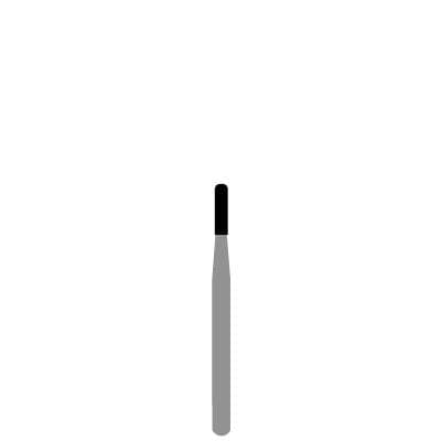 BluWhite Operative Carbide Bur, Round End Cross Cut Fissure FGSS, #1557, 1.0 mm Diameter, 3.7 mm Head Length, 10/Pkg - BluWhite Operative Carbides – Round End Cross Cut Fissure FGSS, 10/Pkg - Size #1557, 1.0 mm Diameter, 3.7 mm Head Length - Image 1