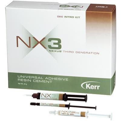Kerr NX3 Nexus Third Generation Dual-Cure Automix Resin Cement Refill Syringe, White Opaque, 5 g, 10 Mixing Tips, #33647 thumbnail 19